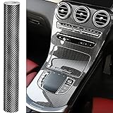 CAPRICIOUS 6D Carbon Folie 300 * 30CM Folie Carbon Glänzend Selbstklebend Autofolie Wasserdicht Auto Folieren Schwarz Für Auto Motorrad Smartphone Computer