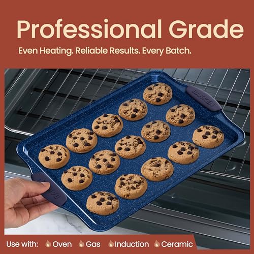 image for BAKKENMASTER BAKKEN Kitchen Baking Pan Set - Nonstick Coating, Carbon 