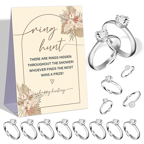 Boho Ring Hunt Game,Bridal Shower Decoration,Wedding Shower Game,...