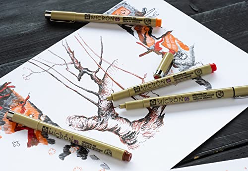 Image of SAKURA Pigma Micron Pens 05 Line Drawing 8 Color Set,Archival Ink Fineliner Manga Pen,Bible Journaling Study Kit,Multi-coloured