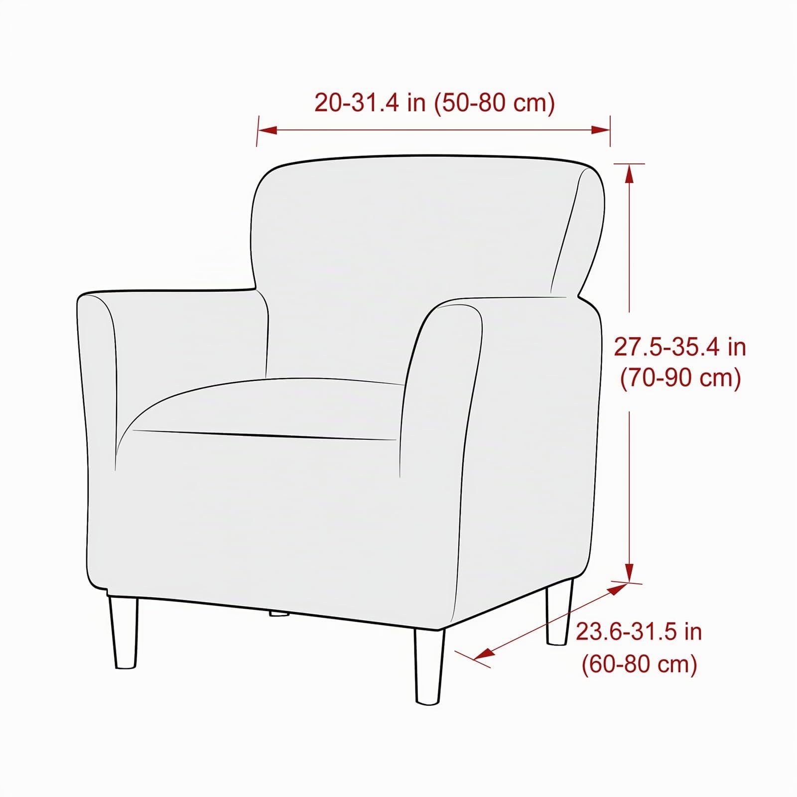 OKYUK Bankett-Sesselhusse Luxus-Samt-Stuhlhusse mit Armlehnen Dehnbare Stuhlbezüge für Wohnzimmer Weiche Sesselhusse Rutschfester Haustierfreundlicher Möbelschutz (Beige Grau)