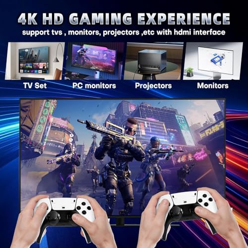 Image of HDMI 4K Wireless TV Game Console Stick 4K，Retro Game Stick with Built-in 9+ Emulators, 20,000+ Games, 4k Hdmi Output & 2.4GHz Wireless Controller, Retro... (Family Edition)