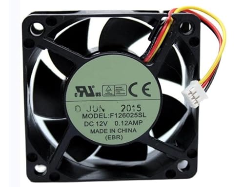 12V 0.12A 60X60X25MM Ventilador de refrigeración de 3 hilos