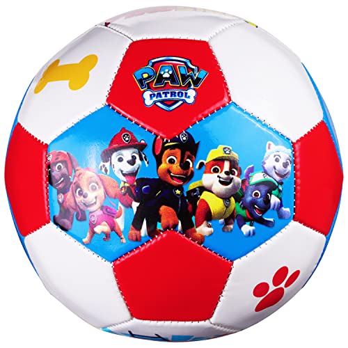 PAW Patrol Kids Soccer Ball Size 3 Marshall Skye Everest and Chase Officially Licensed Futbol for Boys and Girls Soccer Players White