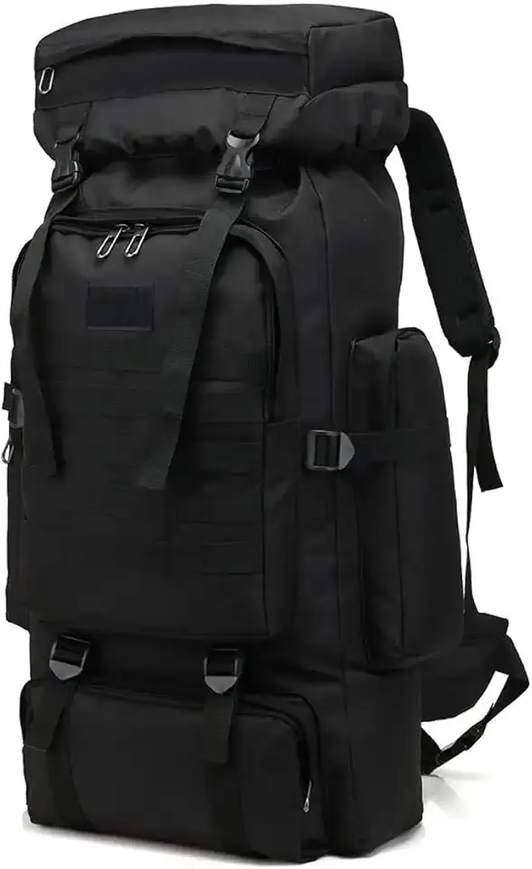 TOKSHOP Mochila Grande Impermeável 80 litros Camping Trilha Camuflada Tática Militar Cargueira Aventura Pesca Acampamento