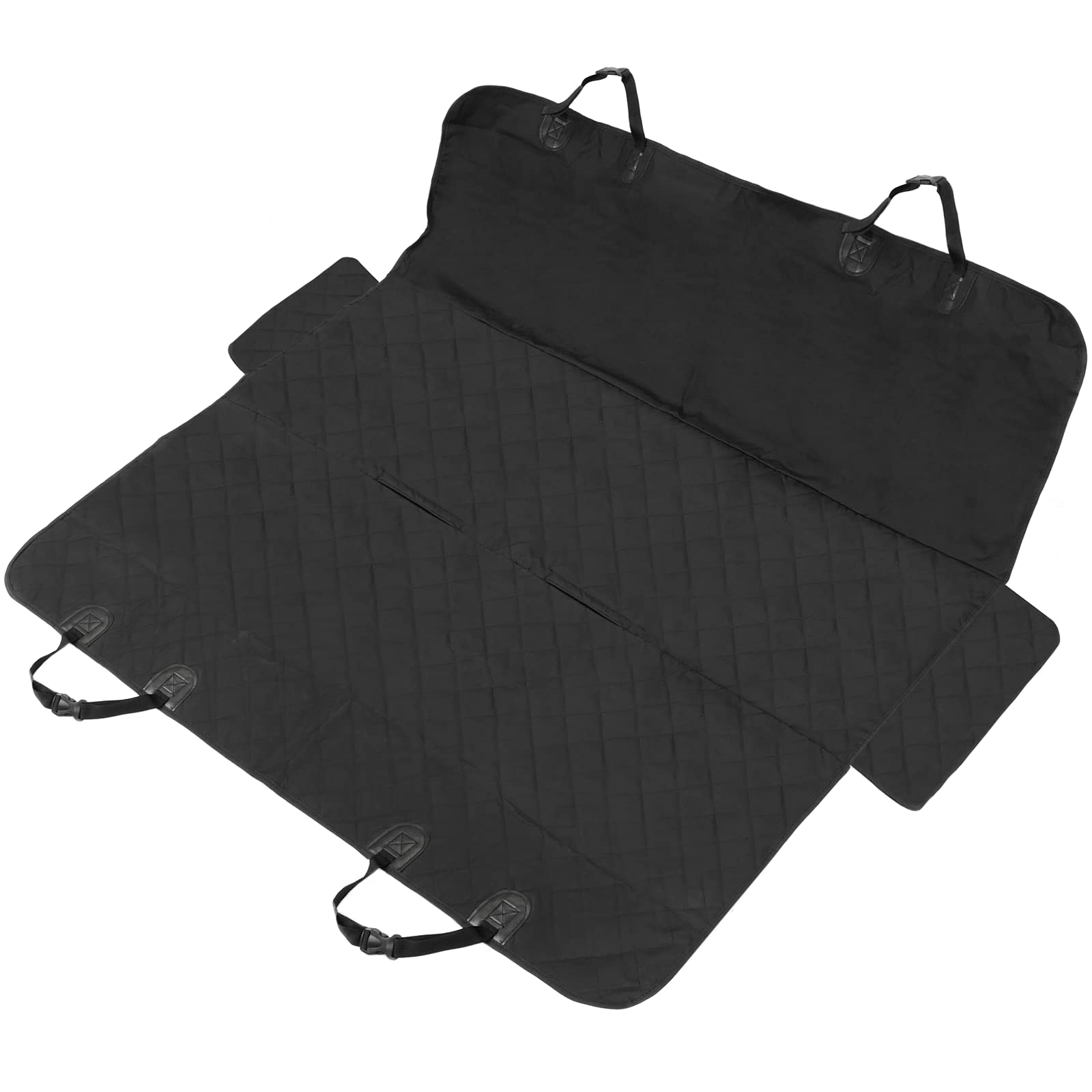 PrimeMatik - Padded car seat cover. Nonslip protective mat cover for dog hair and pet 137 x 147 cm with side flaps