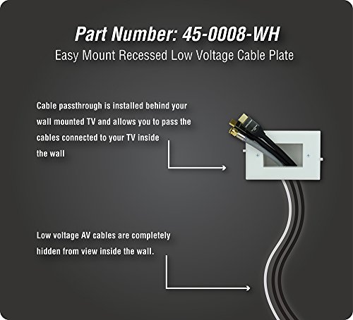 Data Comm Electronics 45-0008-La Easy Mount Recessed Low Voltage Cable Plate - Lite Almond #TOP1
