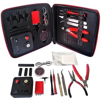 Nouvelle version Kit d'outils de construction de bobine Ensemble d'outils de bricolage &agrave; domicile, 13 pi&egrave;ces Ensemble d'outils de r&eacute;paration de kit d'outils m&eacute;nagers g&eacute;n&eacute;raux 6 pi&egrave;ces Bo&icirc;te &agrave; outils de gabarit de bobine d'entretien domestique avec &eacute;tui de rangement, r&eacute;paration industrielle