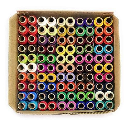 Rudra Traders 100-piece Multicolored Sewing Thread Spool (Thread Reel ...