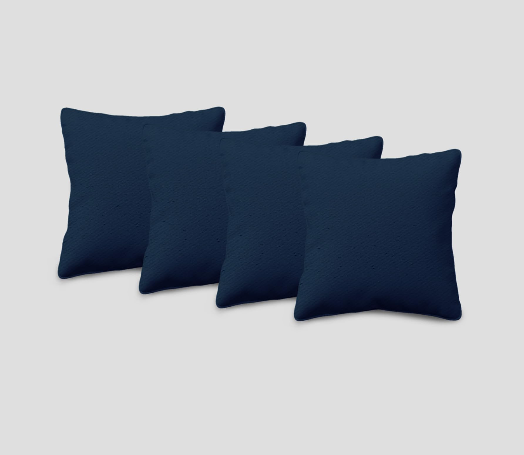 MILANO COLLECTIONS® Cushion Covers for Sofa & Bedroom Décor – Set of 4 Decorative Pillow Covers with Hidden Zipper – Soft, Durable & Stylish Throw Pillow Covers for Couch, Bed, or Living Room (Navy)