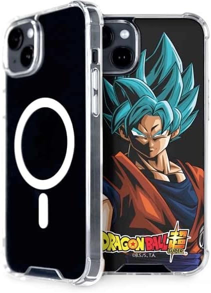 Vista 7 de Skinit Funda para teléfono compatible con MagSafe iPhone 15, diseño oficial de Dragon Ball Super Group Blanco - DBZSPR03