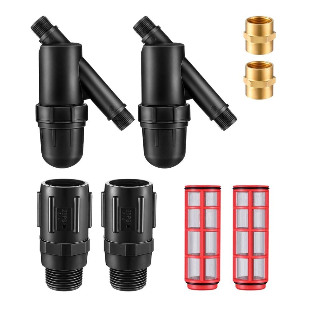 Sistema Irrigazione 25 PSI Riduttore Pressione con Filtro Y per Vasi e