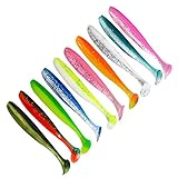  Plhzh 100 Stück Gummifisch Sets Zum Zander-Angeln,snap Wirbel,jeder 7Cm，2G，Angeln Gummiköder Gummifisch Shad.