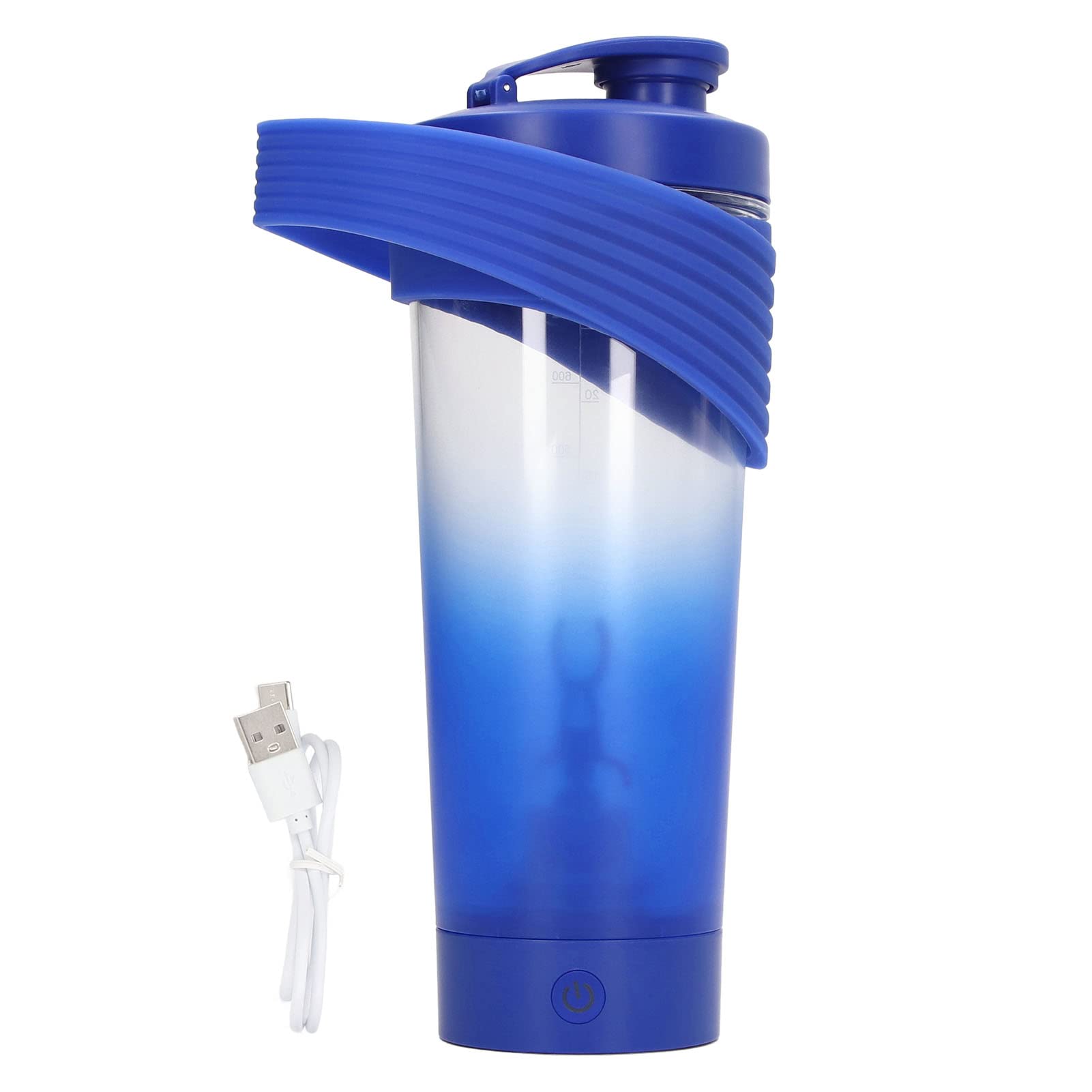 Tyenaza Botella De Batido Eléctrica, Botella Agitadora Recargable por USB De 27oz, Batidos De Proteínas Y Preentrenamiento(Azul)