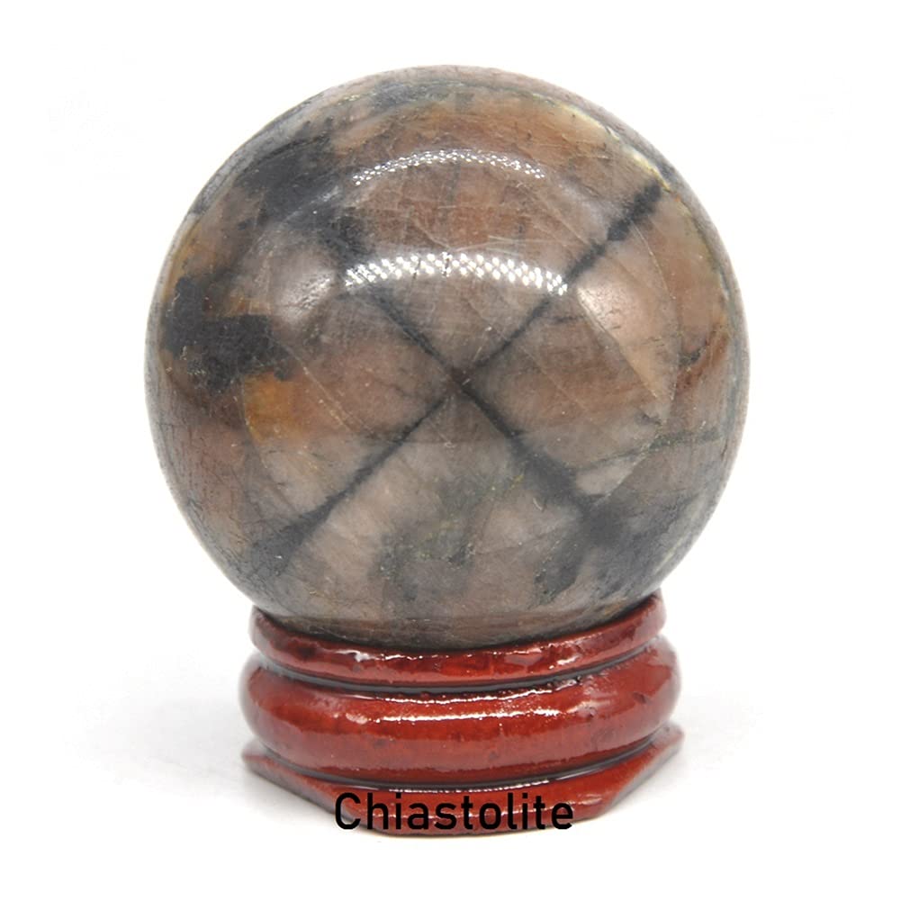Regalo for la famiglia 40MM Pietre preziose Sfera Guarigione Cristalli Decorazione della casa Wicca Pietre naturali Palla lucidato Gemma Massaggio Globo Regalo Pietra fortunata Collezioni di casa ( Co