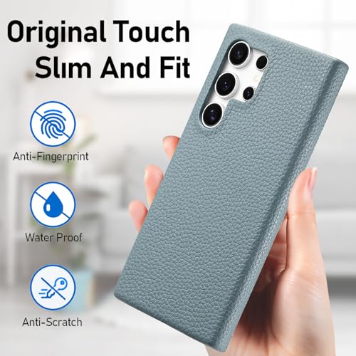 Housse cuir Samsung S26 Ultra texture litchi doublure - 3
