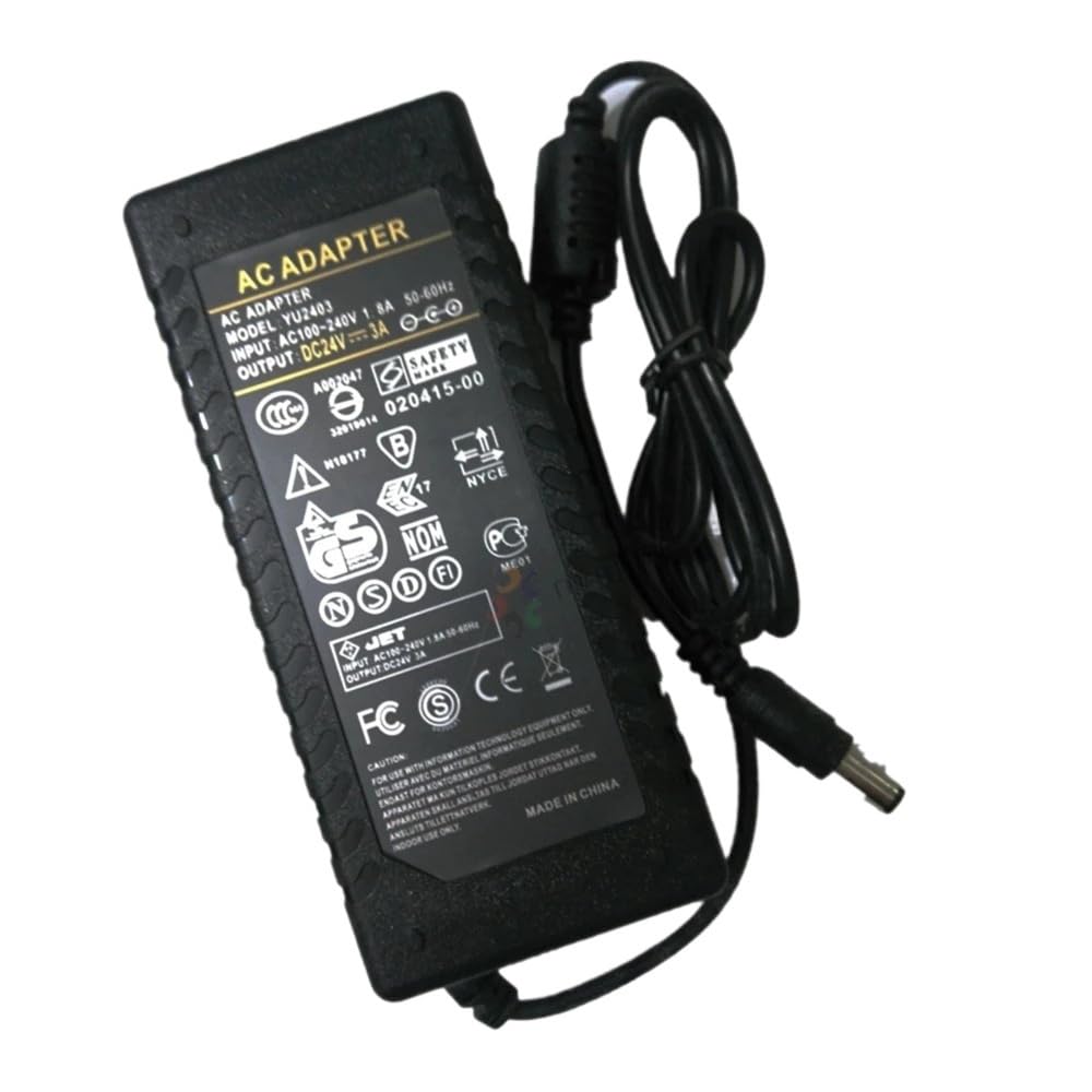 TNNBNT AC 100-240V TO DC 24V 3A Adapter Charger For 5050 3528 FOR LED Light CCTV 24V3A 72W Switch Power Supply DC 5.5 * 2.5/2.1mm