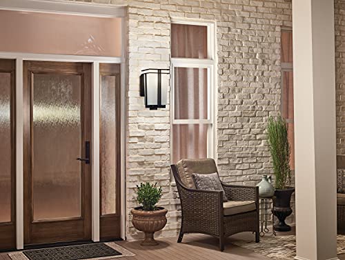 Kichler Tremillo 8.5' 1 Light Outdoor Post Light With Satin Etched Cased Opal In Black #TOP4