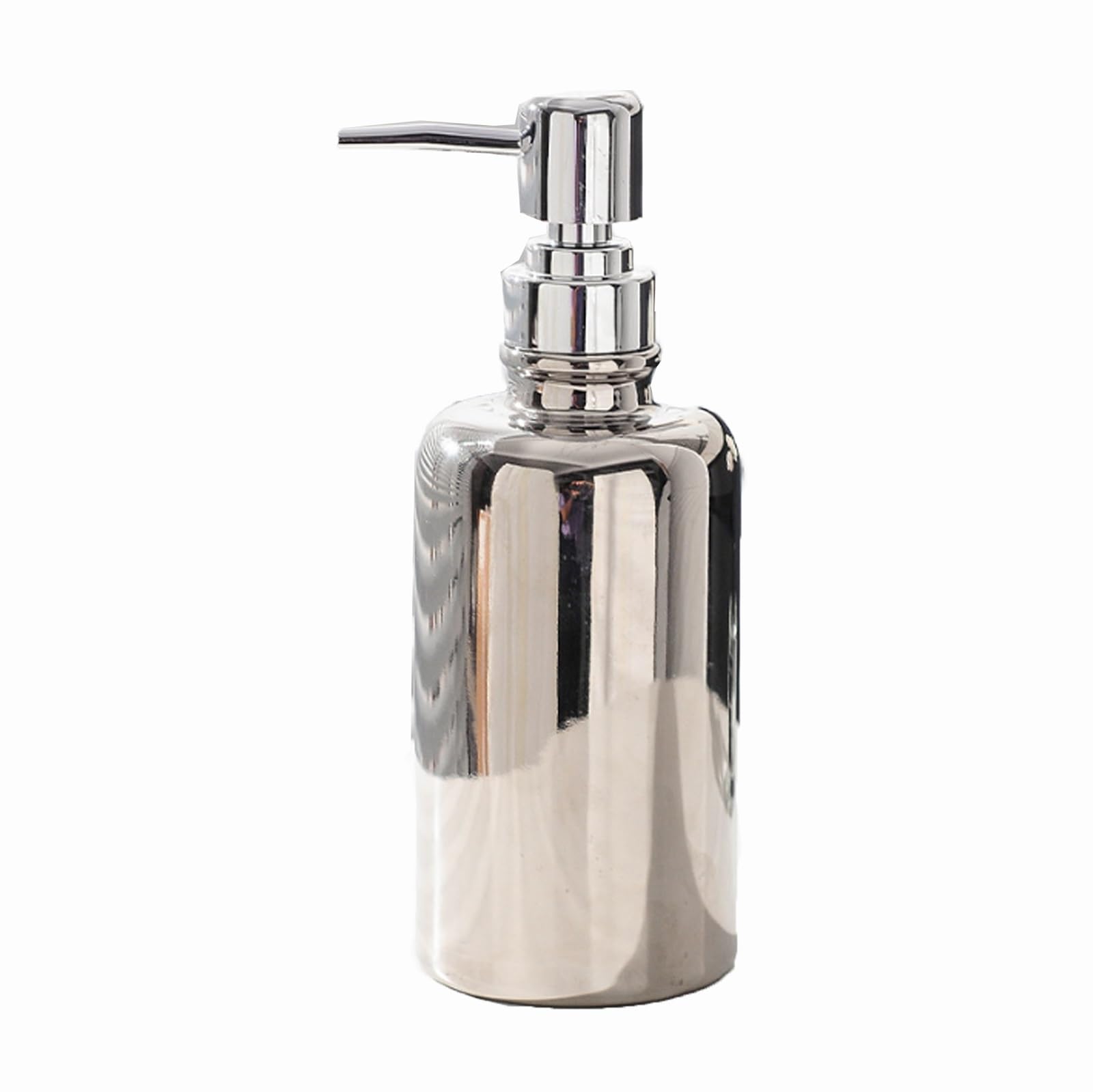 Kxaoxgrc Silver Glass Soap Lotion Dispenser Set, Ceramic Hand Soap Dispenser, 12.85 Oz, Multicolor(Silver)