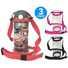 水筒 カバー 水筒のキャラクターが隠れない透明カバー・肩紐ストラップ付き サーモス 350ml専用 ピンク 赤 キッズ 子供 ショルダー 透明 ストロー 水筒カバー 肩掛け ヒモ 水筒ケース 長期メーカー保証 お客様サポートセンター完備 zak-btlhld-002-pk (ピンク)