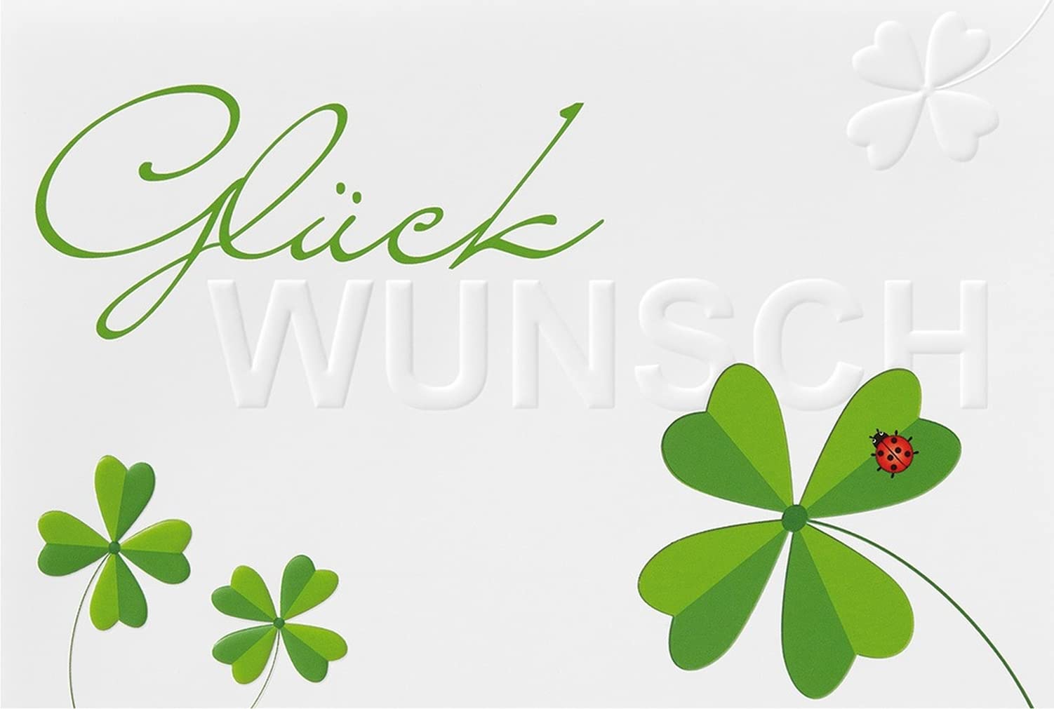 bsb Greeting Card Birthday Card with Clover Leaves
