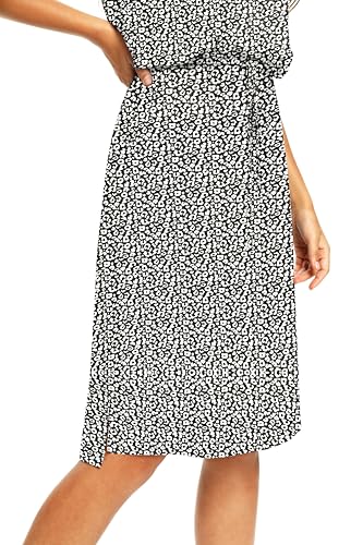 Image of Simier Fariry Women Summer Short Sleeve Hide Belly Midi Casual Dress Gray S