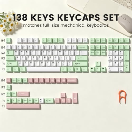 Image of dagaladoo Double Shot PBT keycaps Set, Cherry Profile Keyboard Keycaps