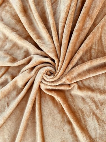 Image of Sands Flannel 300 TC Luxurious Bedsheets for Winter, King Size Fitted Warm Double Bedsheet, 72 x 78 x 10 inches, with 2 Pillow Covers (Cream)