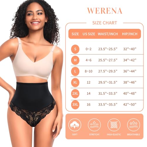 Image of Werena Thong Shapewear for Women Mid High Waisted Shaper Panties Girdle