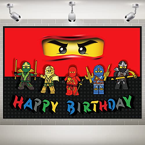 Ninja Birthday Party Supplies, Ninja Party Supplies 5x3Ft Ninja Backdrop For Kids Ninja Party Decorations Backdrop Photo Booth Props Wall Hanging Ninja Birthday Party Decorations Banner
