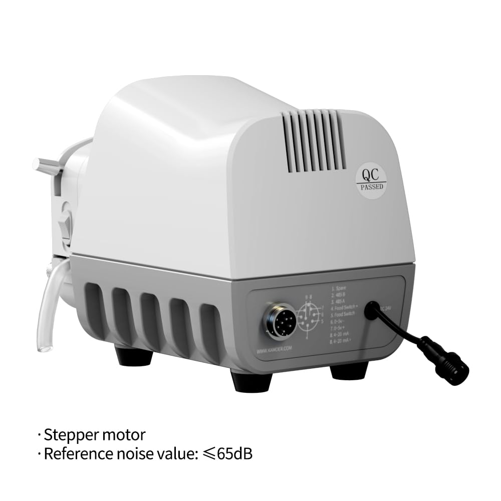 Kamoer DIP1500 V3 Pompa tubolare 24 V 1500 ml/min alto flusso intelligente velocità variabile 0,1 – 400 giri/min pompa dosatore liquido 3 rotori schermo LED RS485 7,9 mm x 11,1 mm (ID x OD)