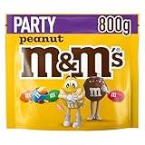 M&M’s Peanut Großpackung Schokolade, Schokolade, Schokolinsen mit Erdnusskern und bunter Zuckerhülle als Süßigkeiten, 1 x 800g