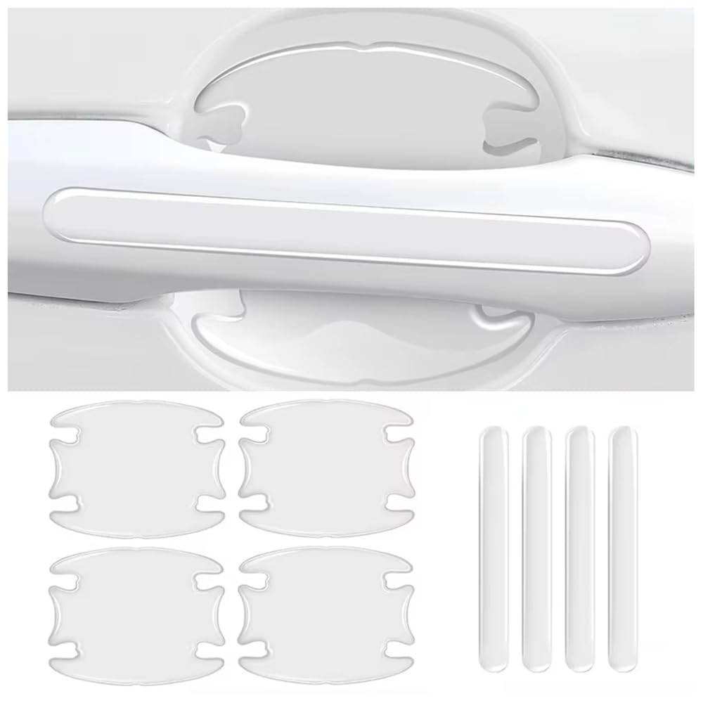 Kit 8 Pièces Film Protection Poignée Porte Pour BMW X6 E71 (2008-2014) - Anti-rayures Fibre Carbone - Facile à Poser