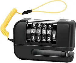 Trava de Disco Freio Antifurto Senha Moto Motocicleta Bike Bicicleta Cadeado Segurança Proteçao Resistente