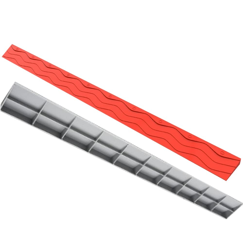 ILOOXI Rampa de umbral para silla de ruedas de 1 a 10 cm de altura, Rampa de acceso de 100 cm de ancho, Rampa de borde de goma, superficie texturizada antideslizante, para