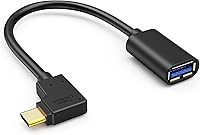 Vista 1 de CableCreation Adaptador USB C a USB hembra de 90 grados, cable USB C OTG, tipo C a USB A, conector hembra compatible con MacBook Pro Air, iPad