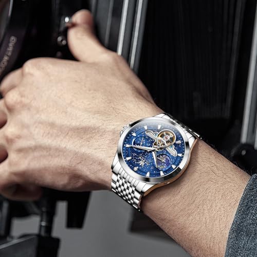 Image of OLEVS Watches for Men Automatic Self Winding Luxury Dress Big Face Wrist Watches