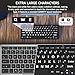 Large Print Keyboard Easy to See 78 Keys Keyboard for Elderly or Visually Impaired Bluetooth/2.4G Receiver Keyboard Oversize Letters for Visually Impaired Low Vision Individuals Seniors Student