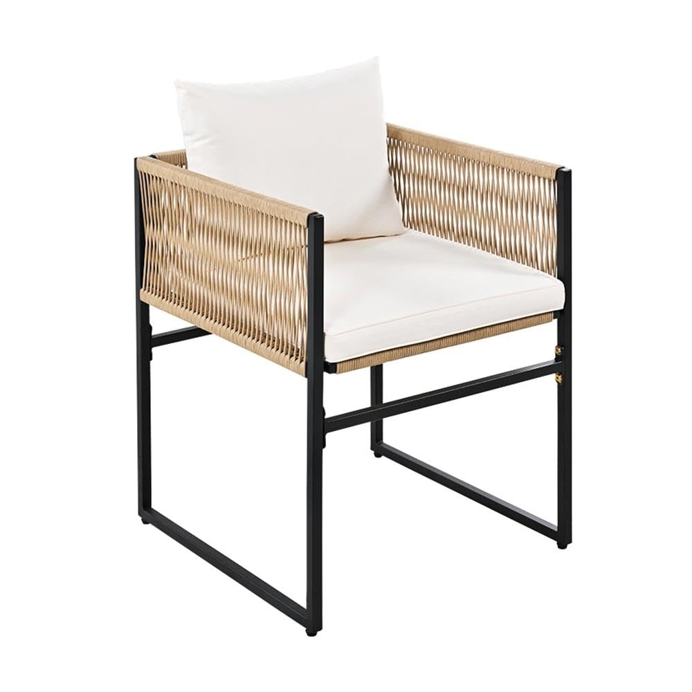 ESTEXO Sitzgruppe Gartenmöbel Set Essgruppe stylisches Rope Design Outdoor Gartenset Cube für 4 Personen (Beige)