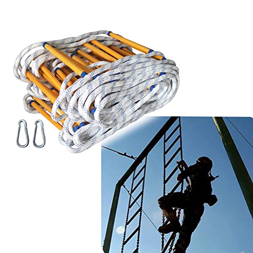 Échelle de secours ignifuge haute résistance 10 m avec crochets en acier