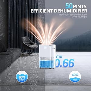 4500 sqft 50 pints energy star certified dehumidifier for home with drain hoseintelligent humidity control 4 operation modes with app ideal for room bathroom rv  urban country home decor