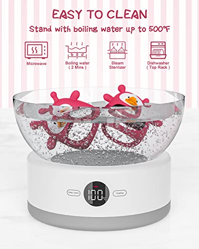 Image of Teething Toys for Babies 0-6 Months, Never Drop Silicone Baby Teether, Hand Pacifier for Sucking Babies, Soothing Pain Relief, Best Chew Toy for Teething Baby, Teething Mitten for New Born - Red