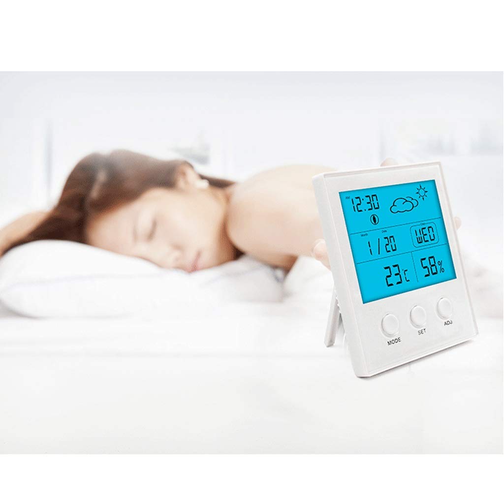 Electronic Thermometer Hygrometer High Precision Large Screen Temperature Hygrometer Indoor Baby Room Greenhouse Hygrometer(D)