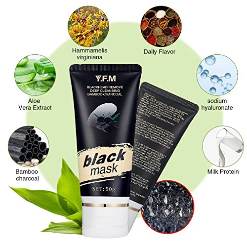 Black Mask, Peel Off Mask, Blackhead Remover Mask, Purifying Face Mask,Deep Cleaning Black Mask, Charcoal Peel-off Mask, Acne Treatment Oil Control