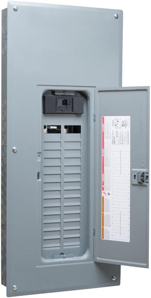 Square D - HOM3060M200PC Square D Convertible Mains (Breaker) Load Center, 120/240 Vac, 200 A, 1 Phases, 22000 Air Interrupt
