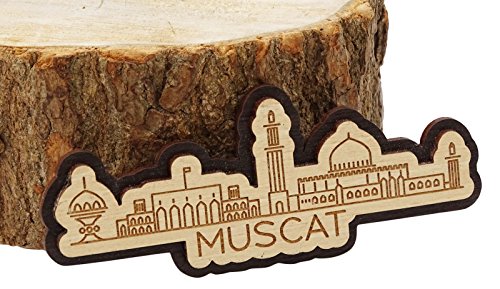 Printtoo Home Decor Muscat Oman Monuments Engraved Wooden Fridge Magnet Souvenir Gift #TOP1