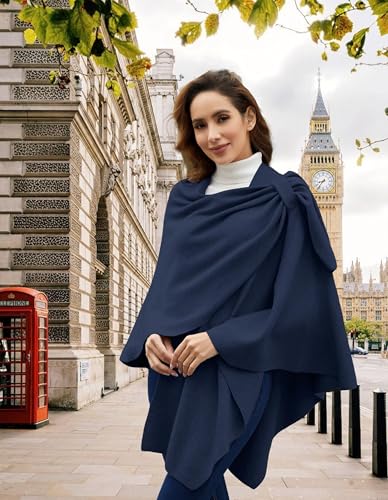 Image of PULI Womens Cross Front Poncho Shawl Wrap Elegant Wedding Formal Gift