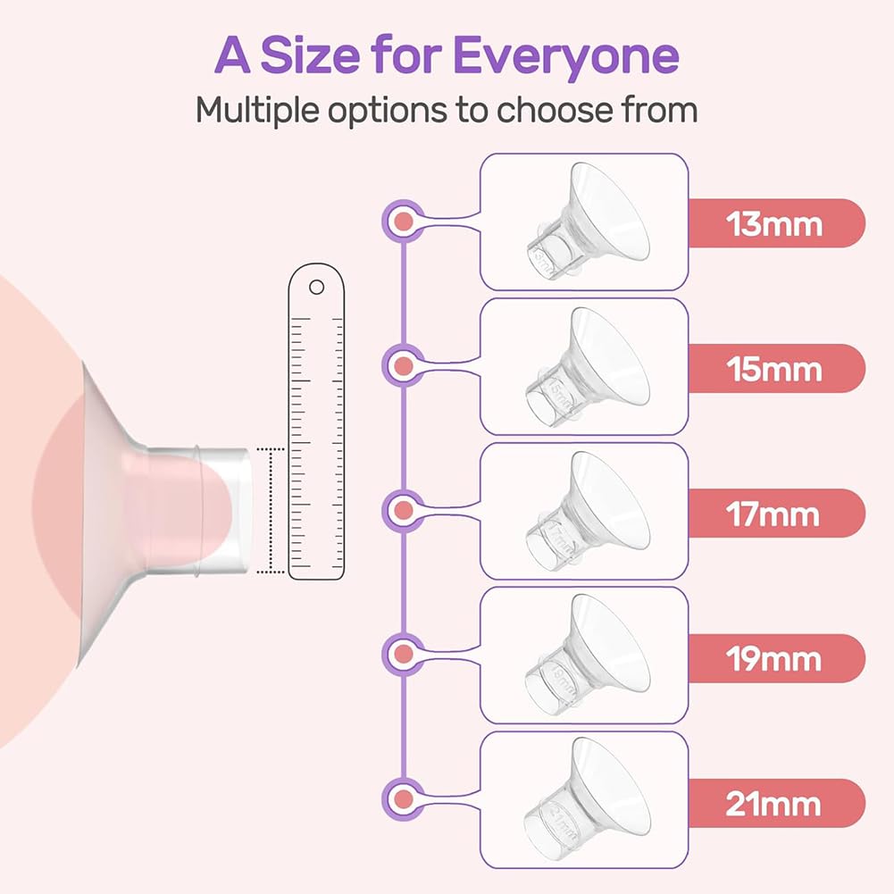 Hodaqe Breast Pump Flange Inserts for 24 mm Shields, 5 Pcs 4