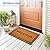 PLUS Haven Coco Coir Door Mat with Heavy Duty Backing, Welcome Doormat, 17.5" x 30" Size, Easy to Clean Entry Mat, Beautiful Color and Sizing for Outdoor and Indoor uses, Home Décor