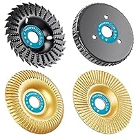 125mm Holzschleifscheiben DAXIEFOO 4-teiliges Schleifscheiben-Set, Holzschnitzscheibe für Winkelschleifer Ø 125mm x 22,2 mm, Schnitzscheiben, Trennscheibe, Schleifscheibe